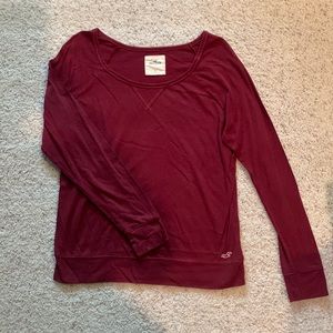 Hollister Burgundy Long Sleeve Top